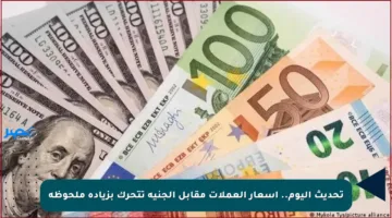 تحديث اليوم.. أسعار العملات مقابل الجنيه تتحرك بزيادة ملحوظة